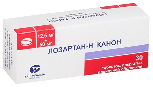 Лозартан-ВЕРТЕКС таб. п/пл. об. 12,5мг №30