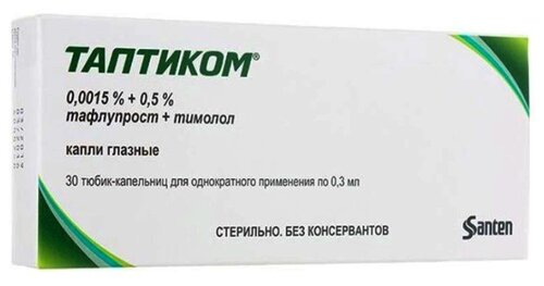 Таптиком тюб-кап.(капли глазн.) 0,0015%+0,5% 0,3мл №30