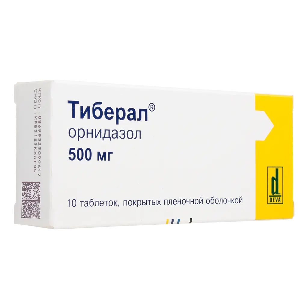 Тиберал таб. п/пл.об. 500мг №10 картинка № 2