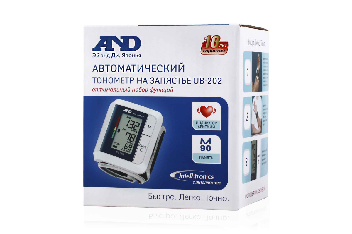 Тонометр AND UB-202 (автомат. на запястье)