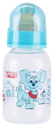 Бутылочка детская LUBBY "Веселые животные" латекс. с соской 250мл (арт. 13564)