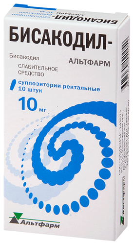 Бисакодил-Альтфарм супп. рект. 10мг №10