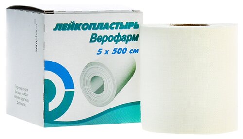 Лейкопластырь ВЕРОФАРМ катуш. (картон. упак.) 5см х 500см