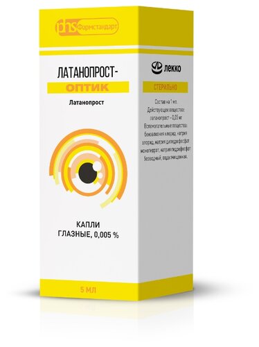 Латанопрост-Оптик фл.(капли глазн.) 0,005% 5мл