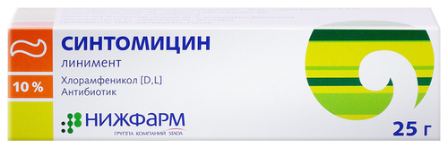 Синтомицин туба(линим.) 10% 25г №1