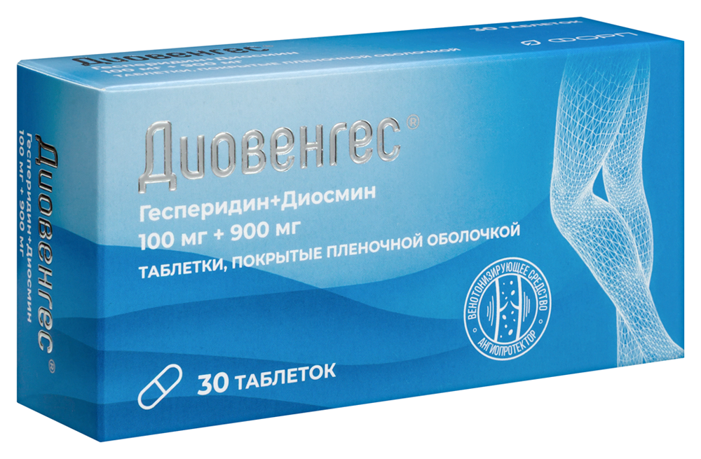 Диовенгес таб. п/пл. об. 100мг+900мг №30 картинка № 2