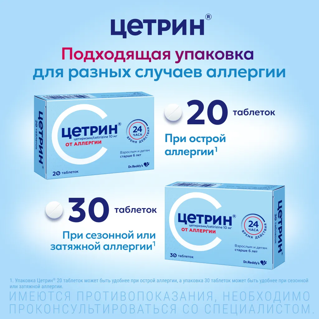 Цетрин таб. п/пл. об. 10мг №30 картинка № 9