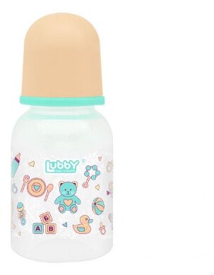 Бутылочка детская LUBBY 11391 "Малыши и Малышки" с соской (с рожд.) 250мл