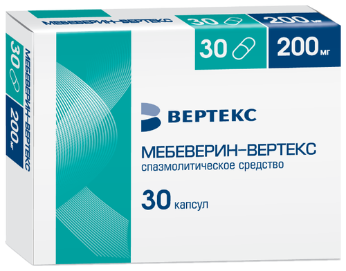 Мебеверин-ВЕРТЕКС капс. с пролонг. высв. 200мг №30 (10х3)
